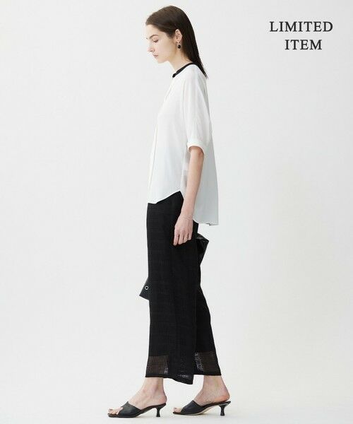 ICB / アイシービー シャツ・ブラウス | 【人気のため新色追加・WEB限定・接触冷感・UVケア・速乾・洗える】BackSatinAmunzen 5分袖キーネックブラウス | 詳細23