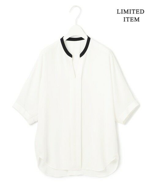 ICB / アイシービー シャツ・ブラウス | 【人気のため新色追加・WEB限定・接触冷感・UVケア・速乾・洗える】BackSatinAmunzen 5分袖キーネックブラウス | 詳細24