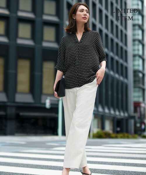 ICB / アイシービー シャツ・ブラウス | 【人気のため新色追加・WEB限定・接触冷感・UVケア・速乾・洗える】BackSatinAmunzen 5分袖キーネックブラウス | 詳細26