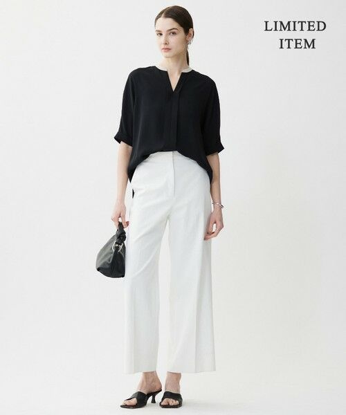 ICB / アイシービー シャツ・ブラウス | 【人気のため新色追加・WEB限定・接触冷感・UVケア・速乾・洗える】BackSatinAmunzen 5分袖キーネックブラウス | 詳細30