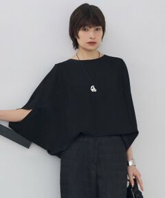 【新色追加・WEB限定カラーあり・UVケア・接触冷感・速乾・防シワ・洗える】FluidBackSatin ドルマンスリーブブラウス