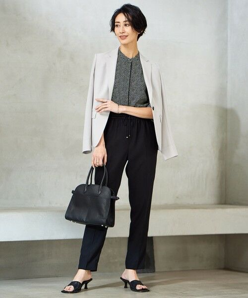 ICB / アイシービー テーラードジャケット | 【接触冷感・防シワ・速乾・洗える】レーヨンライクトロ テーラードジャケット | 詳細1