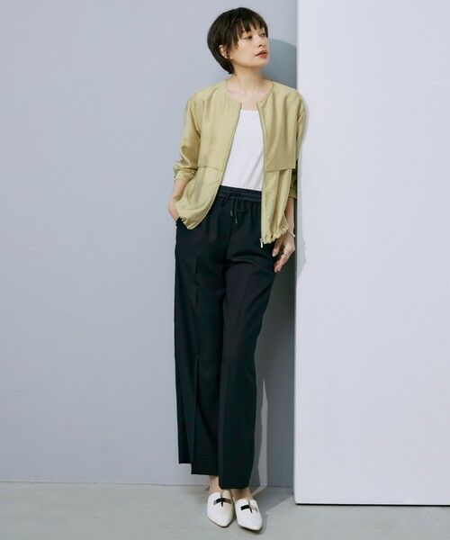 ICB / アイシービー ブルゾン | 【接触冷感・速乾・洗える】 リヨセルナイロンワッシャー ノーカラーブルゾン | 詳細7