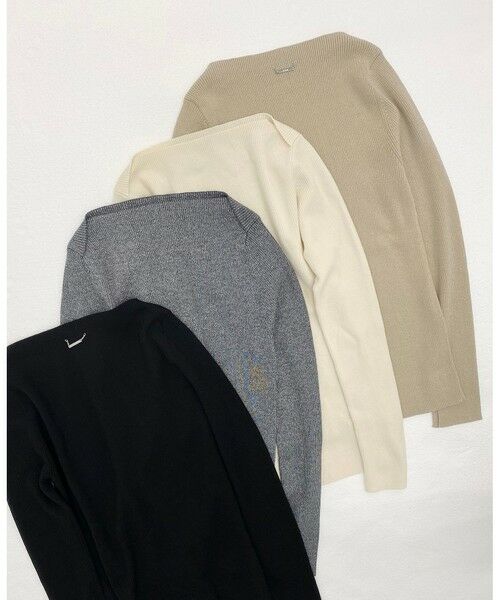 ICB / アイシービー ニット・セーター | 【9/8〜9/25期間限定・完全受注生産】ICBロゴプレート付きエクストラファインメリノリブ ボートネックニット | 詳細1