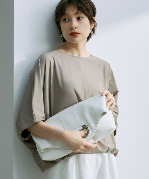 ICB / アイシービー クラッチ・パーティバッグ | 2WAYメタルハンドルトート(オフホワイト系)