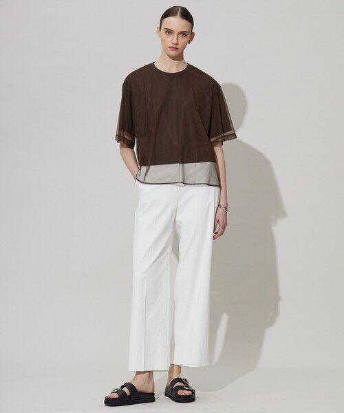 ICB / アイシービー カットソー | 【接触冷感・UVケア・速乾・洗える】 チュールレイヤード カットソー | 詳細5