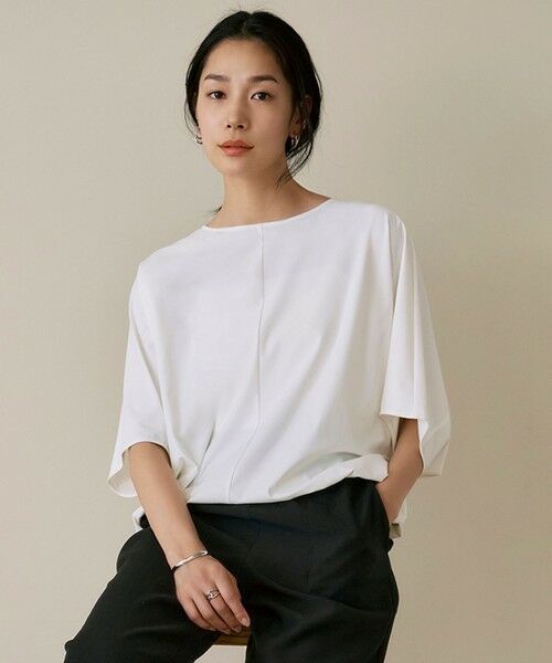 ICB/アイシービー 【UVカット・接触冷感・速乾・洗える】マットスキューバ ドルマンスリーブプルオーバー オフホワイト系 M ICB/アイシービー 【UVカット・接触冷感・速乾・洗える】マットスキューバ ドルマンスリーブプルオーバー オフホワイト系 M