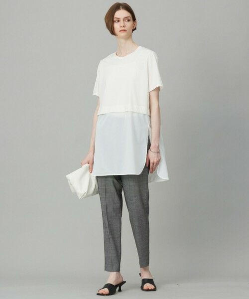 ICB / アイシービー カットソー | 【人気のため新色追加・UVケア・洗える】シアージャージーコンビ カットソー | 詳細2