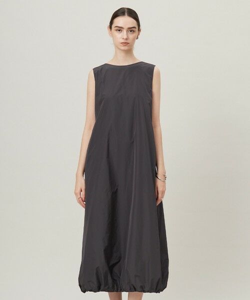 ICB / アイシービー ロング・マキシ丈ワンピース | 【洗える】 ハイマルチメモリータフタ ワンピース(チャコール系)