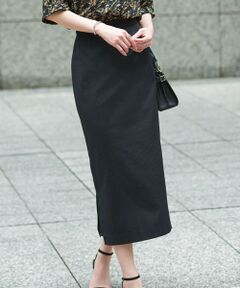 ICB / アイシービー ミニ・ひざ丈スカート | 【洗える】シェルタリングドライサテン タイトスカート