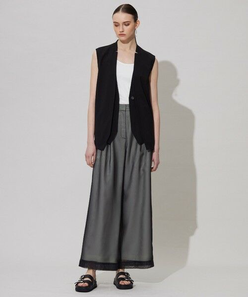 ICB / アイシービー ベスト | 【接触冷感・UVカット・洗える】 T/Rドライリネン ジレ | 詳細19