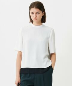 ICB / アイシービー シャツ・ブラウス | 【UVケア・洗える】BackSatinAmunzen シフォンコンビブラウス