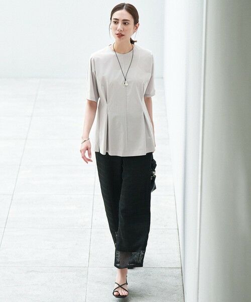 ICB / アイシービー シャツ・ブラウス | 【接触冷感・撥水・UVケア・洗える】 プルーフ4WAYタフタ ブラウス | 詳細1