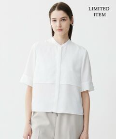 ICB / アイシービー シャツ・ブラウス | 【WEB限定・接触冷感・速乾・洗える】シルキーツイル 半袖クロップドシャツ