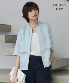 ICB / アイシービー シャツ・ブラウス | 【WEB限定・接触冷感・速乾・洗える】シルキーツイル 半袖クロップドシャツ