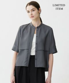 ICB / アイシービー シャツ・ブラウス | 【WEB限定・接触冷感・速乾・洗える】シルキーツイル 半袖クロップドシャツ