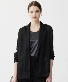 i CB アイシービー　ジャケット　黒　ブラック FluidBackSatin クロップドジャケット（その他アウター）｜ICB