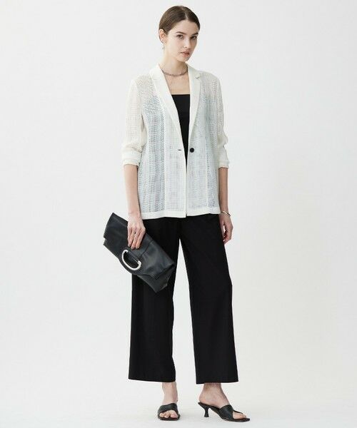 ICB / アイシービー テーラードジャケット | スクエアチェックレノクロス レースジャケット | 詳細1