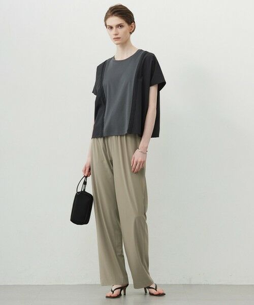 ICB / アイシービー カットソー | 【接触冷感・UVケア・洗える】シルケットスムースコンビ バイカラーカットソー | 詳細5