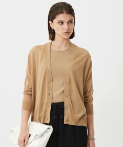 ICB / アイシービー カーディガン・ボレロ | 【洗える】 マーセライズコットンシアー カーディガン
