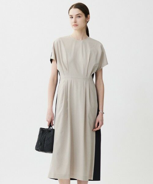 ICB/アイシービー 【接触冷感・吸水速乾・防シワ・UVケア・洗える】 エステルドライトロ ワンピース トープ×ブラック系 2 ICB/アイシービー 【接触冷感・吸水速乾・防シワ・UVケア・洗える】 エステルドライトロ ワンピース トープ×ブラック系 2