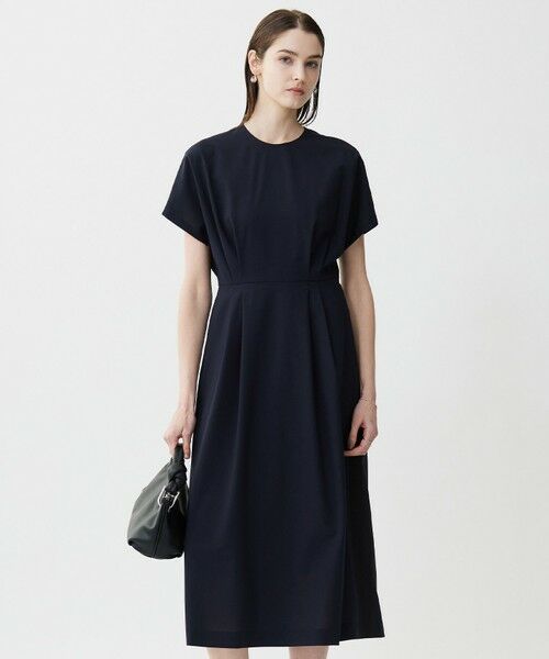 ICB / アイシービー ロング・マキシ丈ワンピース | 【接触冷感・吸水速乾・防シワ・UVケア・洗える】 エステルドライトロ ワンピース(ネイビー×ブラック系)