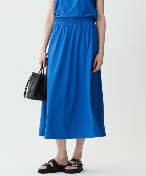 ICB / アイシービー ミニ・ひざ丈スカート | 【WEB限定カラーあり・UVカット・接触冷感・速乾】マットスキューバ フレアスカート(ラピスラズリ系)