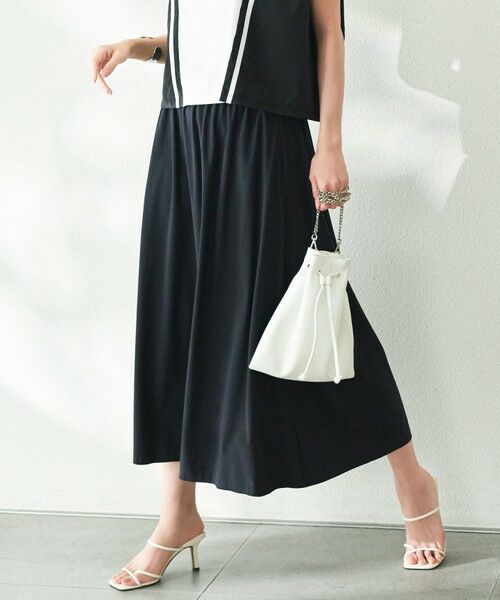 ICB/アイシービー 【WEB限定カラーあり・UVカット・接触冷感・速乾】マットスキューバ フレアスカート ブラック系 XS ICB/アイシービー 【WEB限定カラーあり・UVカット・接触冷感・速乾】マットスキューバ フレアスカート ブラック系 XS