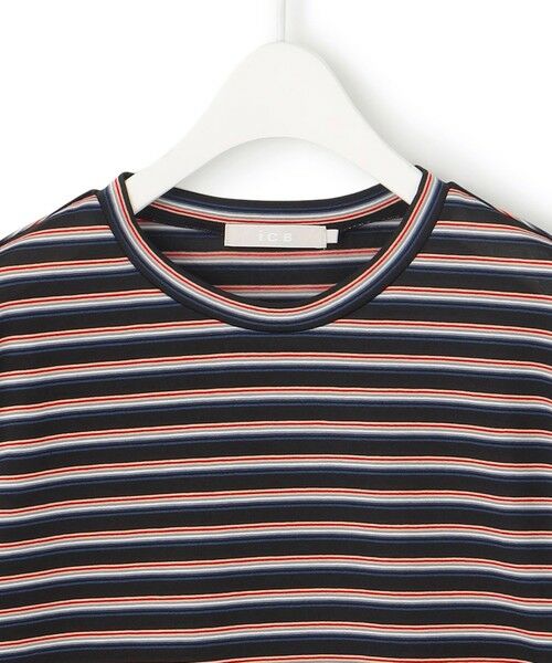 ICB / アイシービー カットソー | 【洗える】 シアーマルチボーダー カットソー | 詳細12