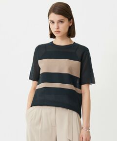 ICB / アイシービー ニット・セーター | 【洗える】 シアースムースボーダー ニット