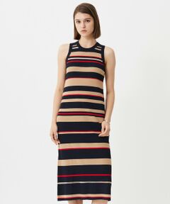 ICB / アイシービー ミニ丈・ひざ丈ワンピース | 【洗える】 マルチボーダーワンピース