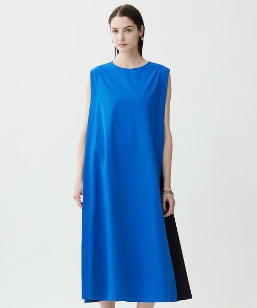 ICB/アイシービー 【接触冷感・UVカット・洗える】RENUソフトタイプライター バイカラーワンピース ブルー×ブラック系 6 ICB/アイシービー 【接触冷感・UVカット・洗える】RENUソフトタイプライター バイカラーワンピース ブルー×ブラック系 6