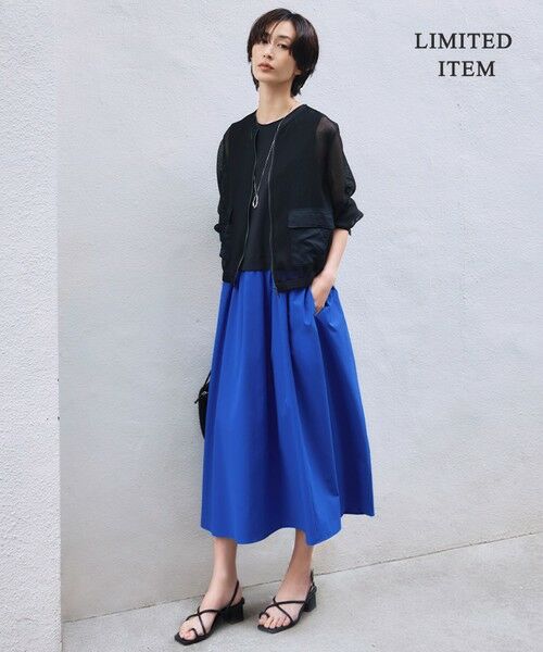 ICB / アイシービー ロング・マキシ丈ワンピース | 【WEB限定・洗える】 RENUコンビ ノースリーブワンピース | 詳細8