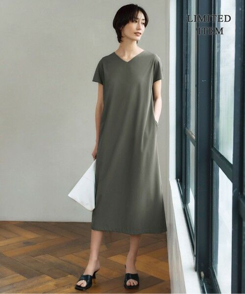 ICB / アイシービー ロング・マキシ丈ワンピース | 【WEB限定・洗える】 アトラストリコット ストレートワンピース | 詳細1