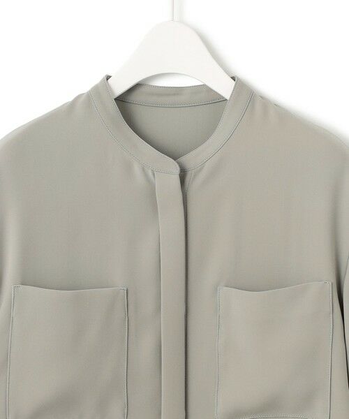 ICB / アイシービー シャツ・ブラウス | 【UVカット・防シワ・洗える】ライトダブルクロス バンドカラーブラウス | 詳細4