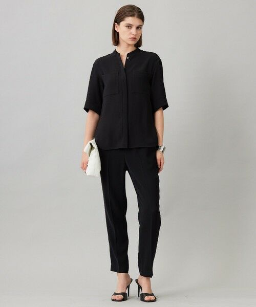 ICB / アイシービー シャツ・ブラウス | 【UVカット・防シワ・洗える】ライトダブルクロス バンドカラーブラウス | 詳細14