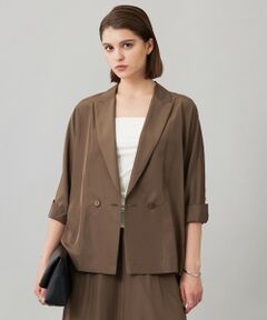 ICB / アイシービー テーラードジャケット | 【接触冷感・UVケア・速乾・洗える】シルクエステルタフタ ブラウスジャケット