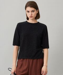 ICB / アイシービー カットソー | 【洗える】シャイニーラメジャガード カットソー