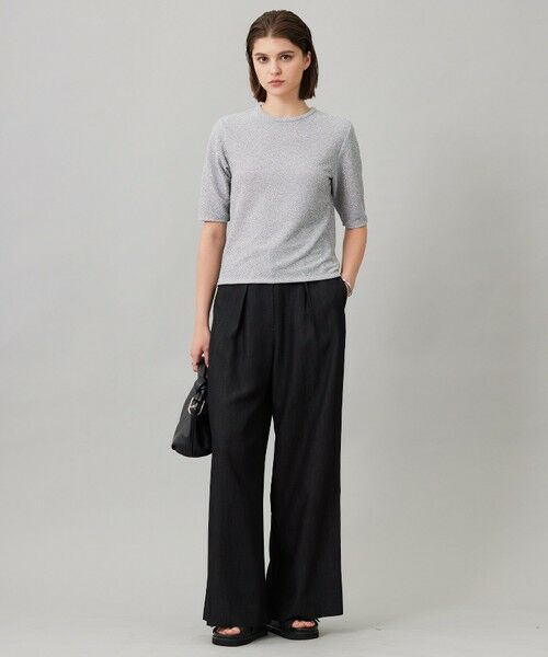 ICB / アイシービー カットソー | 【洗える】シャイニーラメジャガード カットソー | 詳細1