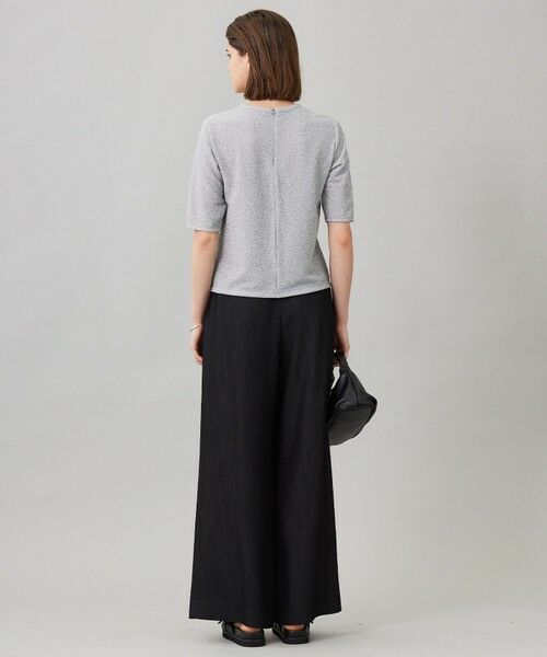 ICB / アイシービー カットソー | 【洗える】シャイニーラメジャガード カットソー | 詳細3