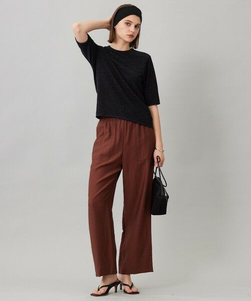 ICB / アイシービー カットソー | 【洗える】シャイニーラメジャガード カットソー | 詳細8