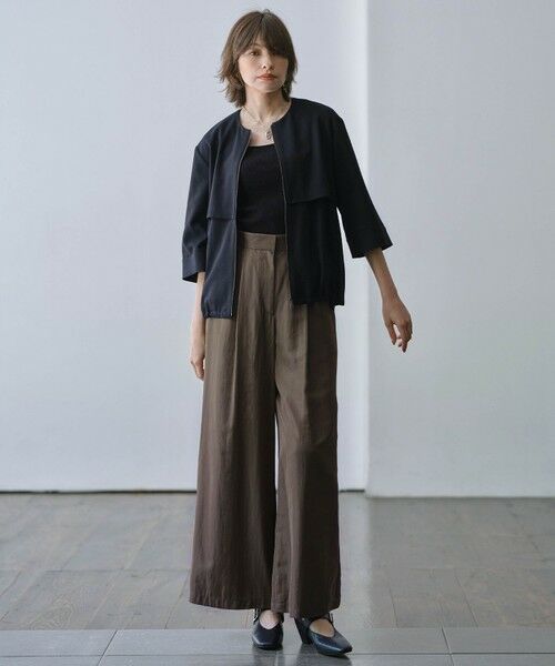 ICB / アイシービー その他パンツ | 【接触冷感・UVケア・速乾・洗える】シルクエステルタフタ ワイドパンツ | 詳細1