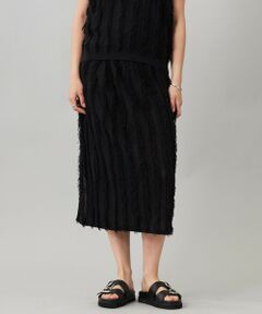 ICB / アイシービー ミニ・ひざ丈スカート | 【洗える】カットジャガード ニットスカート