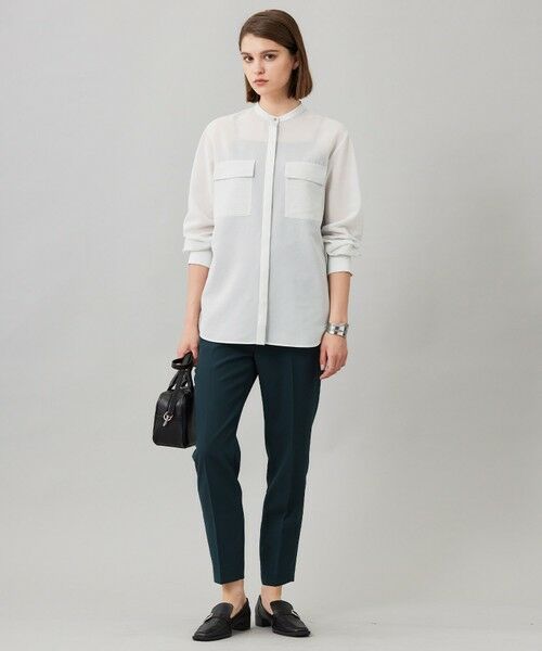 ICB / アイシービー シャツ・ブラウス | 【洗える】シアーボイル バンドカラーシャツ | 詳細1