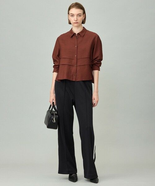 ICB / アイシービー シャツ・ブラウス | 【洗える】 ワッシャーツイル クロップドブラウス | 詳細1