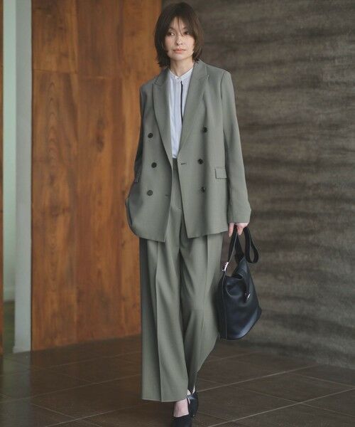 ICB / アイシービー テーラードジャケット | ウール2WAYストレッチ ダブルブレストジャケット | 詳細5