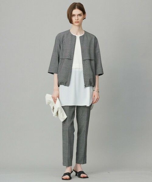 ICB / アイシービー ブルゾン | ウール2WAYストレッチ ノーカラーブルゾン | 詳細12