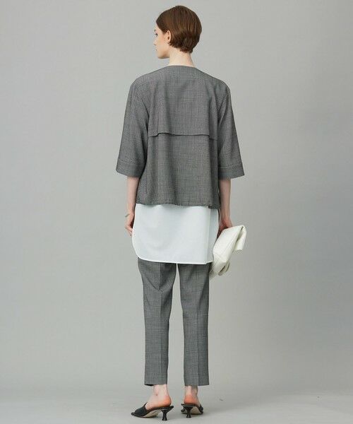 ICB / アイシービー ブルゾン | ウール2WAYストレッチ ノーカラーブルゾン | 詳細13