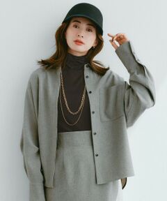 ICB / アイシービー カットソー | 【洗える】 パウダリーチュール ハイネックトップス