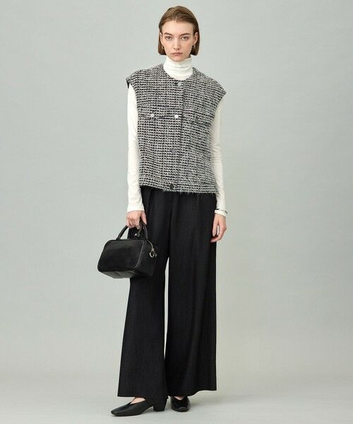 ICB / アイシービー カットソー | 【洗える】 パウダリーチュール ハイネックトップス | 詳細2